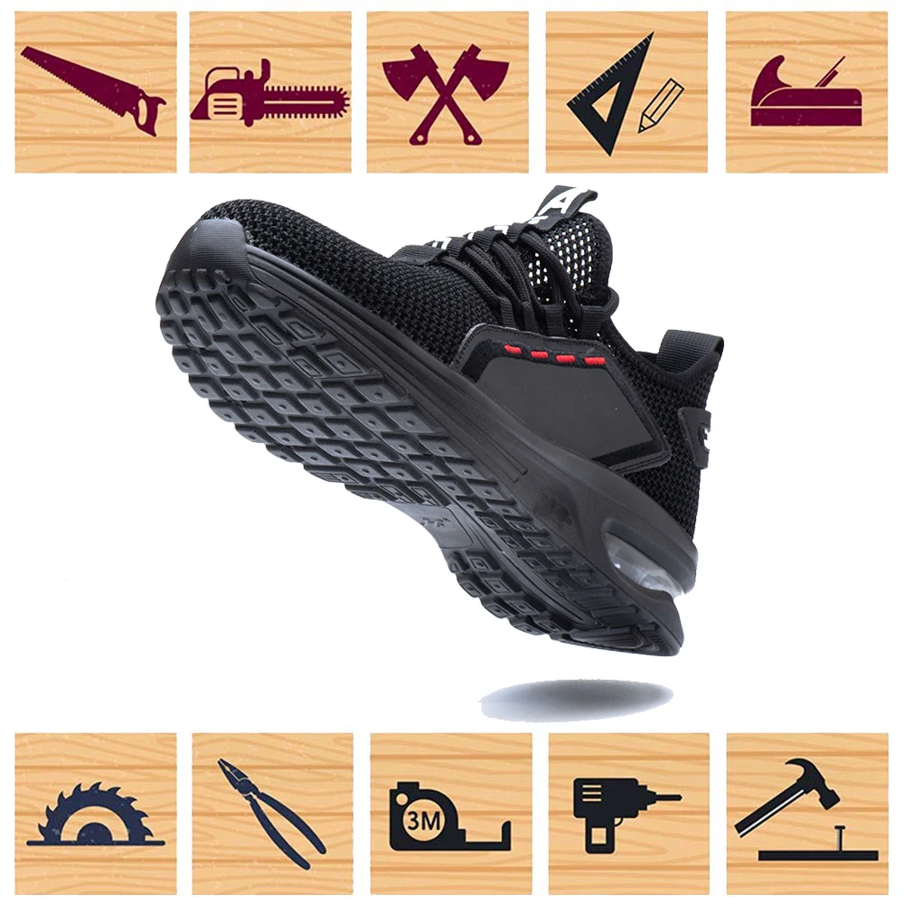 

SITAILE New Steel Cap Toe Safety Shoes for Man Work Safety Shoes Anti-smashing Safety Shoes Air Cushion Shock-proof Lightweight