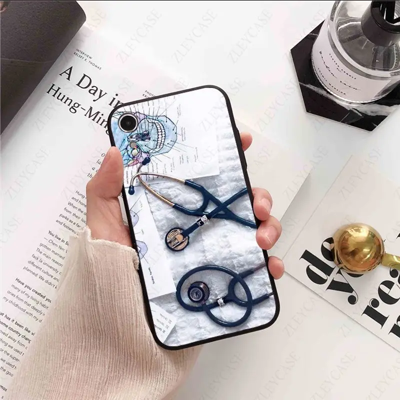 Spain Cartoon Medicine Doctor Nurse Phone cover Shell For iphone 14pro xr 11 12 13pro max 5s 6s 7 8plus SE 12mini x xs max case images - 6
