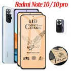 нот 10 про xiao Матовое матовое стекло Redmi Note 10 T 10T 10S Защитная пленка для экрана redmi note 10 pro телефон Мягкая защитная пленка для Xiao Redmi Not 10 pro 9-pro Керамическое стекло редми нот 10 про