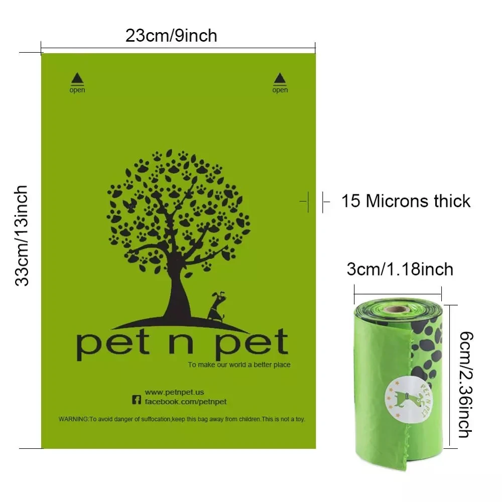 Пакеты для собачьих экскрементов биоразлагаемые 1080 шт. 60 рулонов | Дом и сад