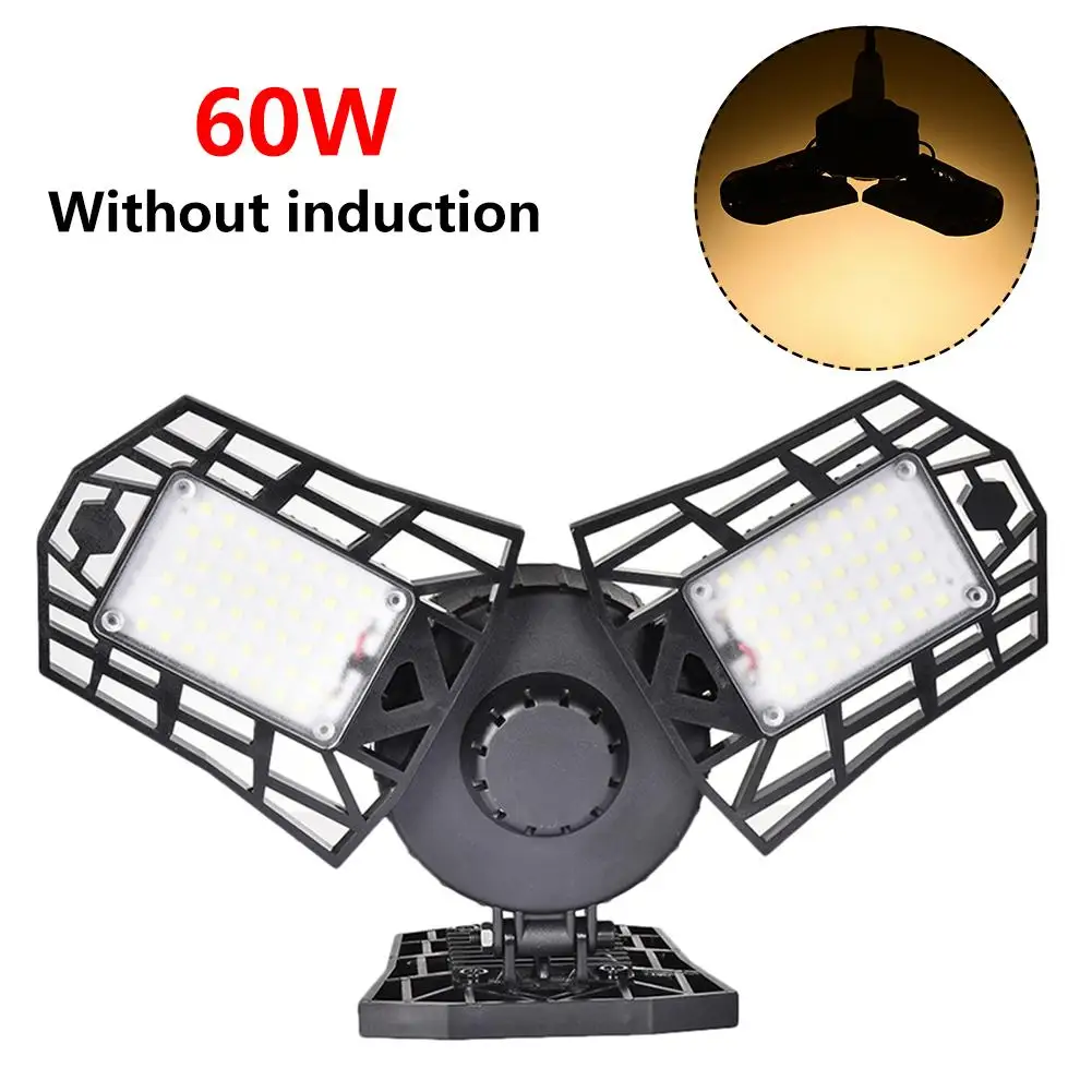 

Деформируемый светодиодный гаражный светильник E27, 60 Вт, 6000 люмен, потолочный светильник для заводского склада, промышленный светильник s IP65...