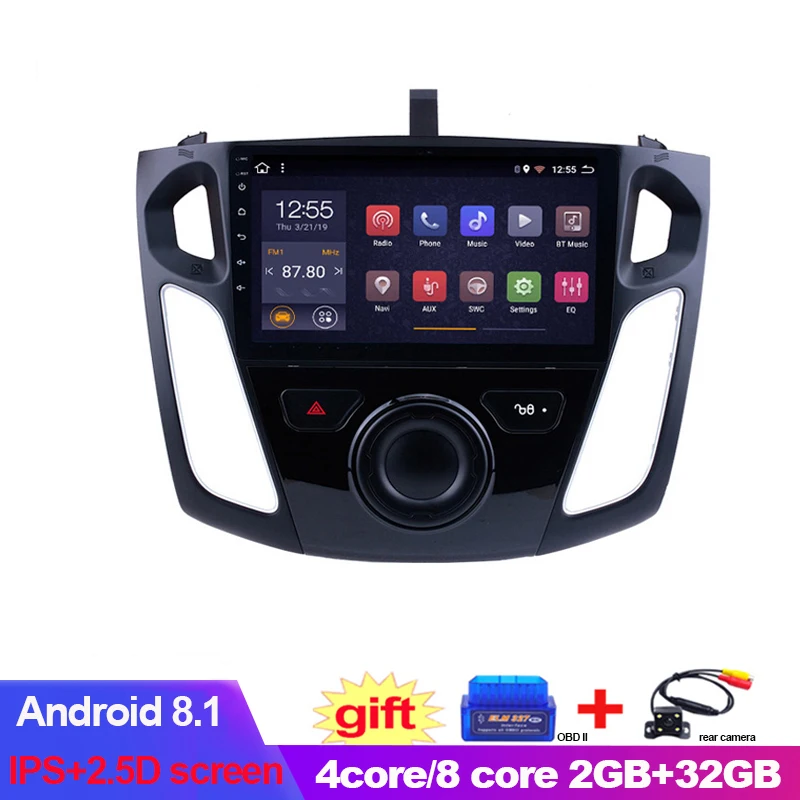 9 дюймов 8 ядер IPS + 2.5D Android 1 2 32G автомобильный DVD GPS навигация для Ford focus 2012 2013 2014 2015 2016