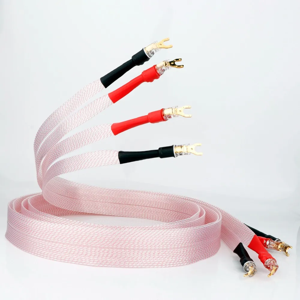 Медный посеребренный кабель для динамика Preffair Nordost Vahalla 7N OCC hifi плоский провод с