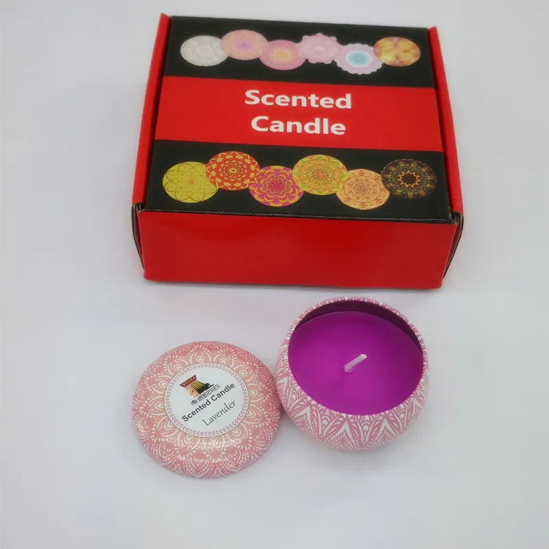 Жестяная Банка бездымный чистый растительный воск Ароматизированная свеча