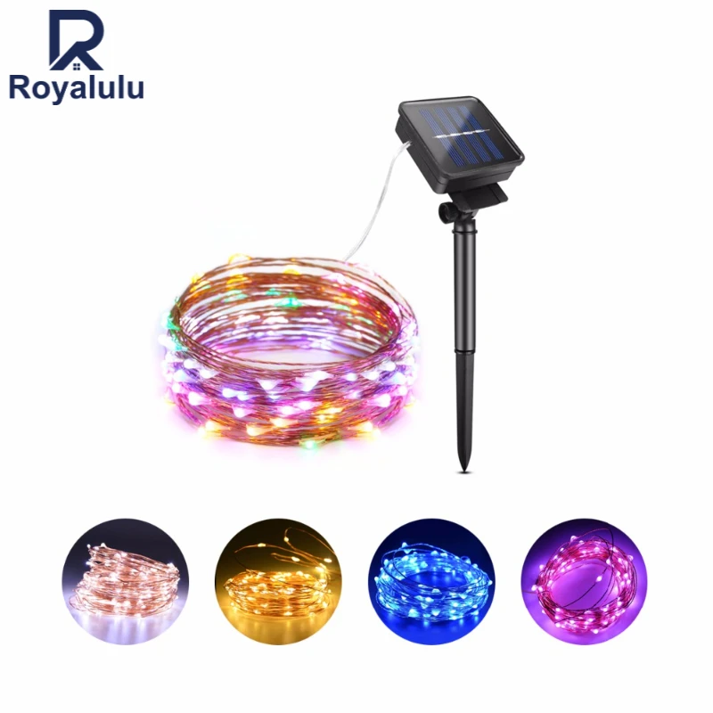 

Royalulu 3m 10m Outdoor Waterproof Light Strip Solar LED Light Strip Holiday Light String Lighting Garden Decoration