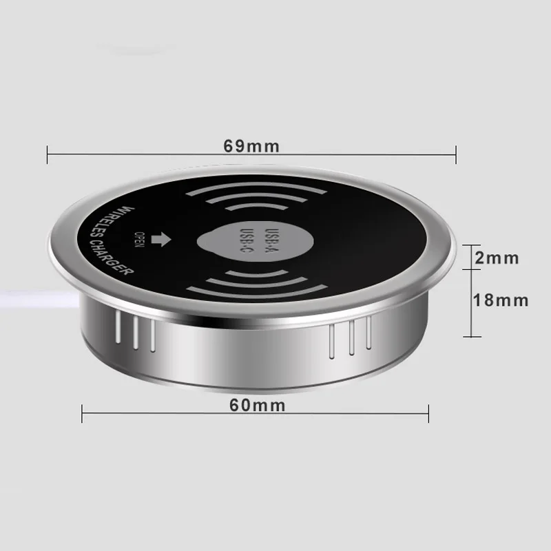 built in desktop device qi fast wireless charger 15w 10w 7 5w quick charger 3 0 embedded caricabatter tipe c chargeur induction free global shipping