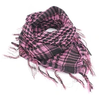 unisex lightweight plaid tassel arab desert shemagh keffiyeh keep warm scarf wrap pashmina