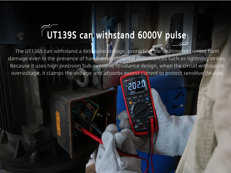 UNI-T UT139S True RMS цифровой мультиметр Температурный Зонд LPF pass LPF(фильтр низких частот) функция