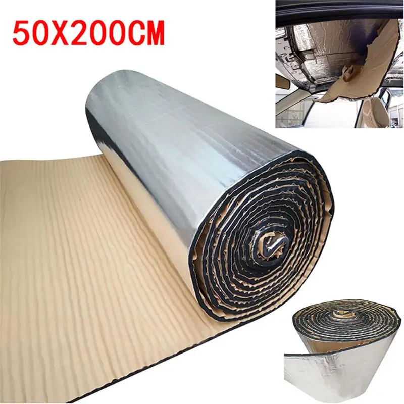 50x200 см 5/10/15 мм Автомобильный звукоизолирующий коврик, шумоизоляционный изоляция капота для капота - изображение