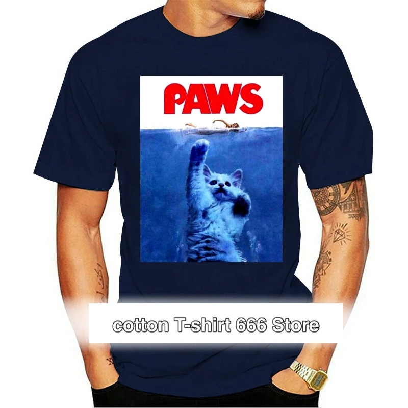 

Camiseta de Paw-пародия переключающаяся для кошек, популярная пленка, подарок genial, 100%, algodón, продажа оптом