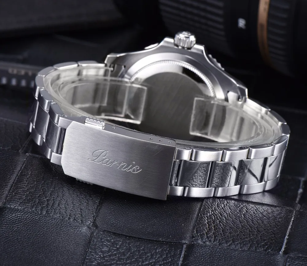 Parnis 40 мм автоматические механические мужские часы GMT сапфировое стекло Мужские