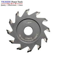 100mm carbide alloy milling cutter 100 x 20mm x12t x 10mm aluminum plate slotting blade with v u teeth cutting thickness 10mm