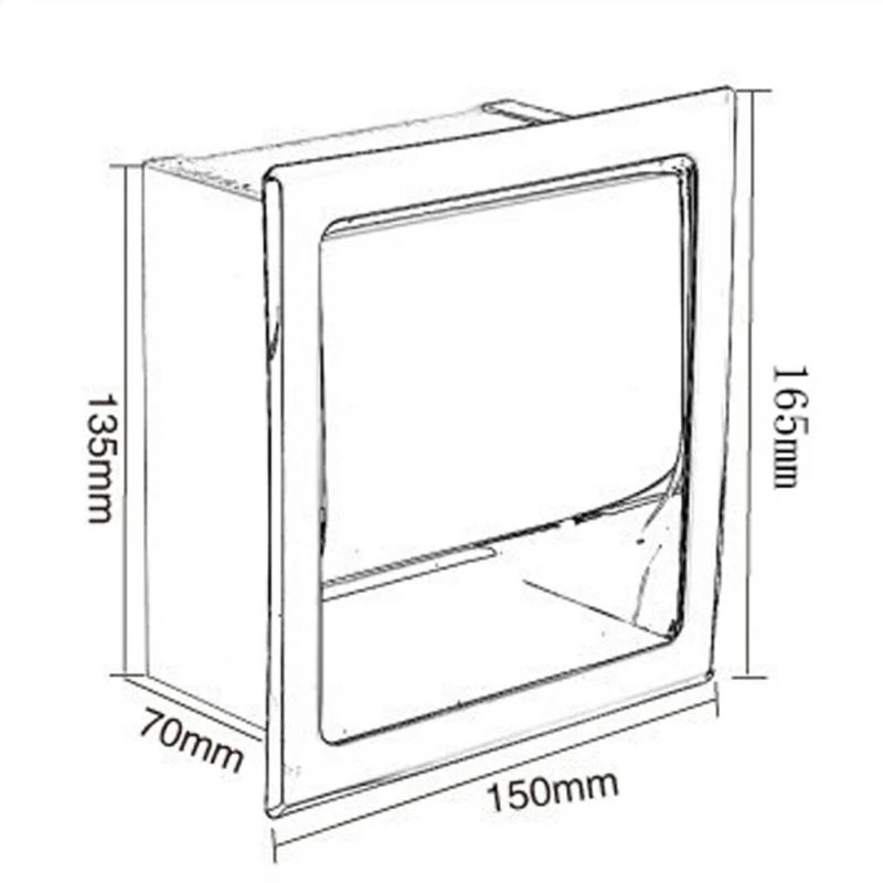 

Built-in-wall Toilet Paper Box Stainless Steel Wall Installation Integrated Bathroom Tray Concealed Hand BoxRM