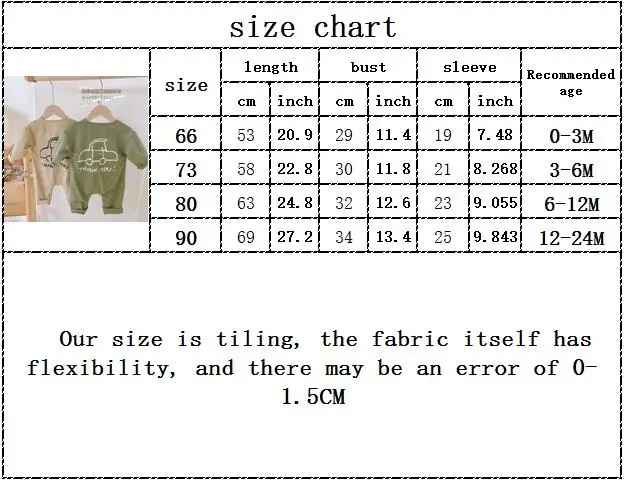 

Kids Baby Boys Girls Spring Full Sleeve Cartoon Car Letter Overalls Toddler Infant Newborn Jumpsuits Cotton Rompers 0-24M