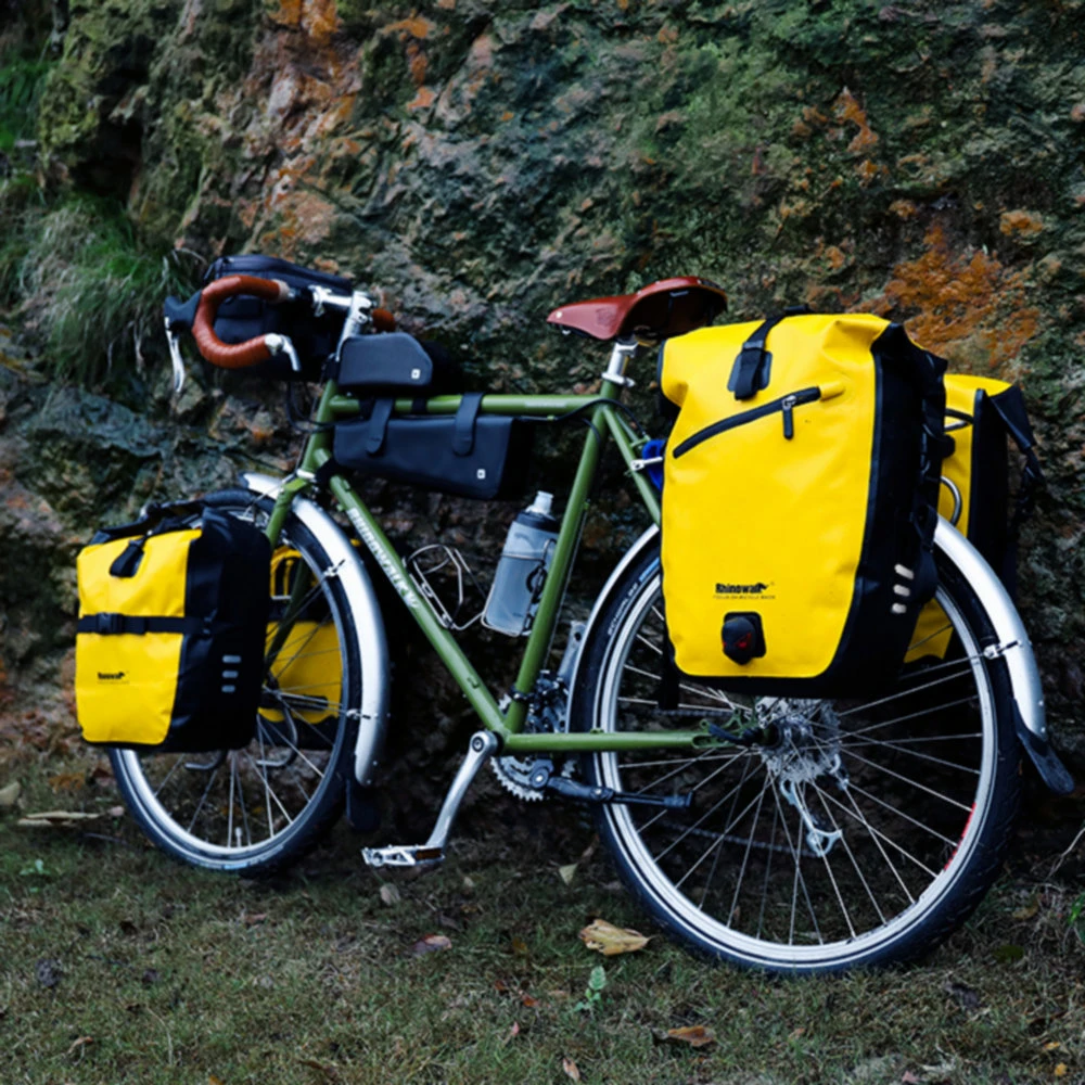 Rhinowalk 20L водонепроницаемый портативный седло Pannier задний мешок для велосипеда стойка для заднего сиденья багажник сумка для велоспорта MTB сумка Аксессуары для велосипеда
