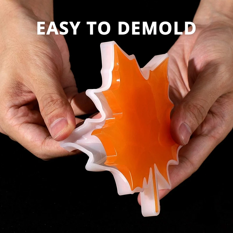 

5 Pcs Leaf Coaster Resin Molds,Silicone Maple Leaf Epoxy Resin for Making Faux Agate Slice,Cup Mat, Home Decor