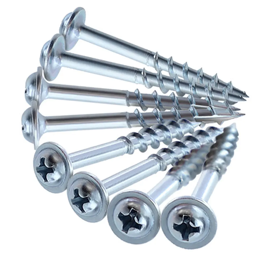 

100pcs Pocket Hole Screws 25-50mm Coated Cross Self Tapping Screw Drive Screw For Pocket Hole Jig System Woodworking Tool
