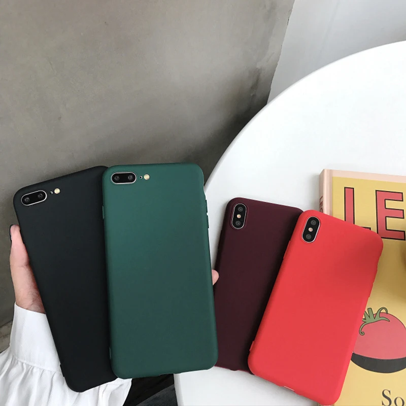 Чехол для iphone7 8 6 6s Plus XR XS MAX X Funda из силикона простой Оригинальный чехол iPhone11 ТПУ |