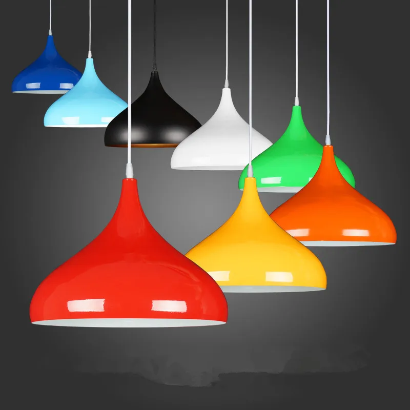 Современный подвесной светильник в скандинавском стиле цветная алюминиевая