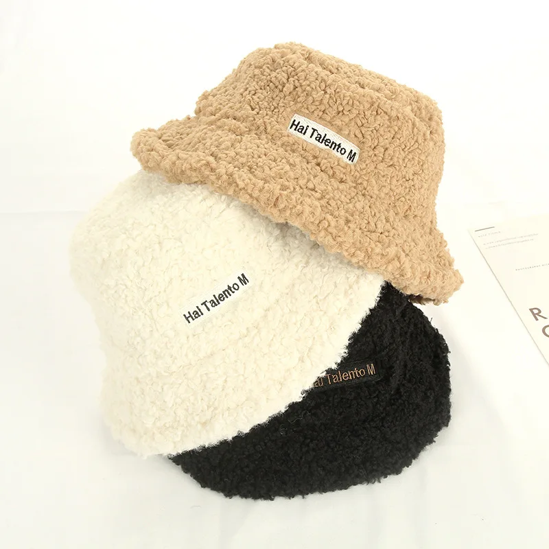 Новая осенне зимняя женская шапка из овечьей шерсти с буквенным принтом меховая