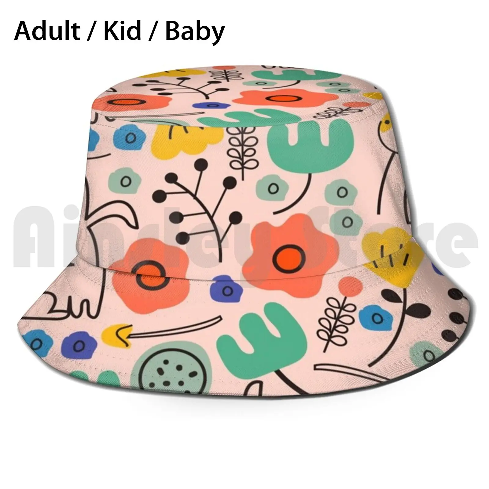 Солнцезащитная шапка First Garden Складная с УФ защитой цветочный Банни цветной узор