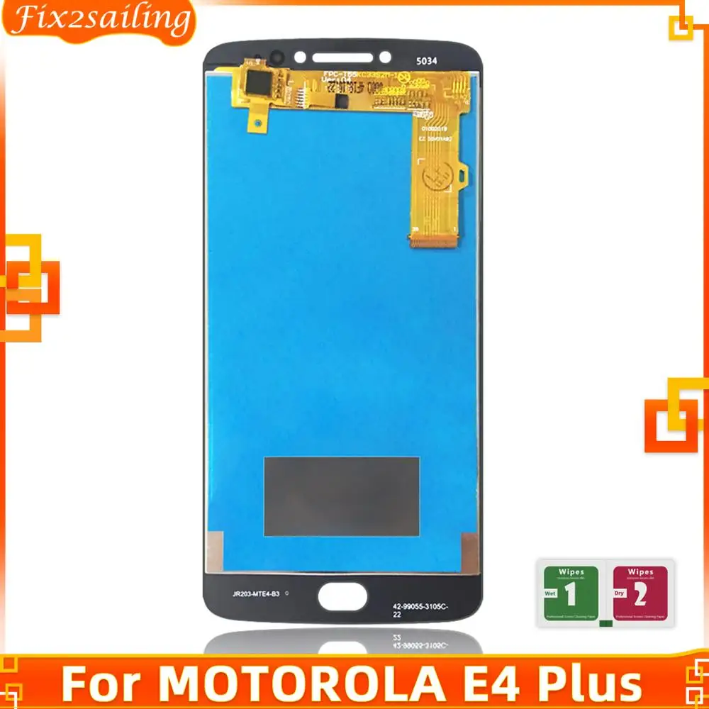 ЖК дисплей для Motorola Moto E4 Plus сенсорный экран дигитайзер сенсорная сборка замена plus