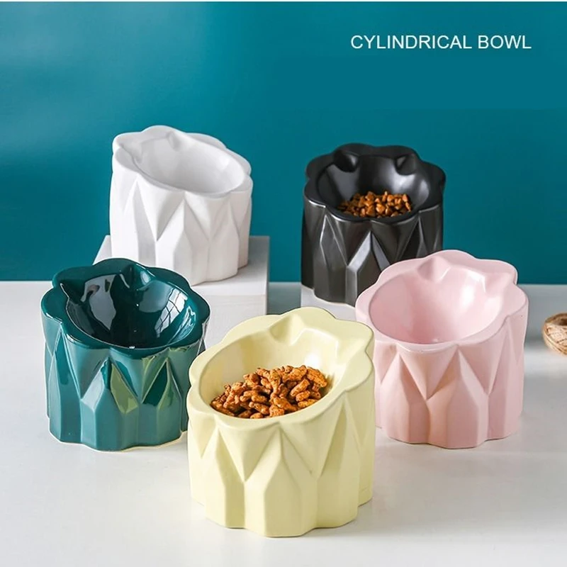 Роскошная керамическая миска для кошек собаки домашних животных чашек щенков