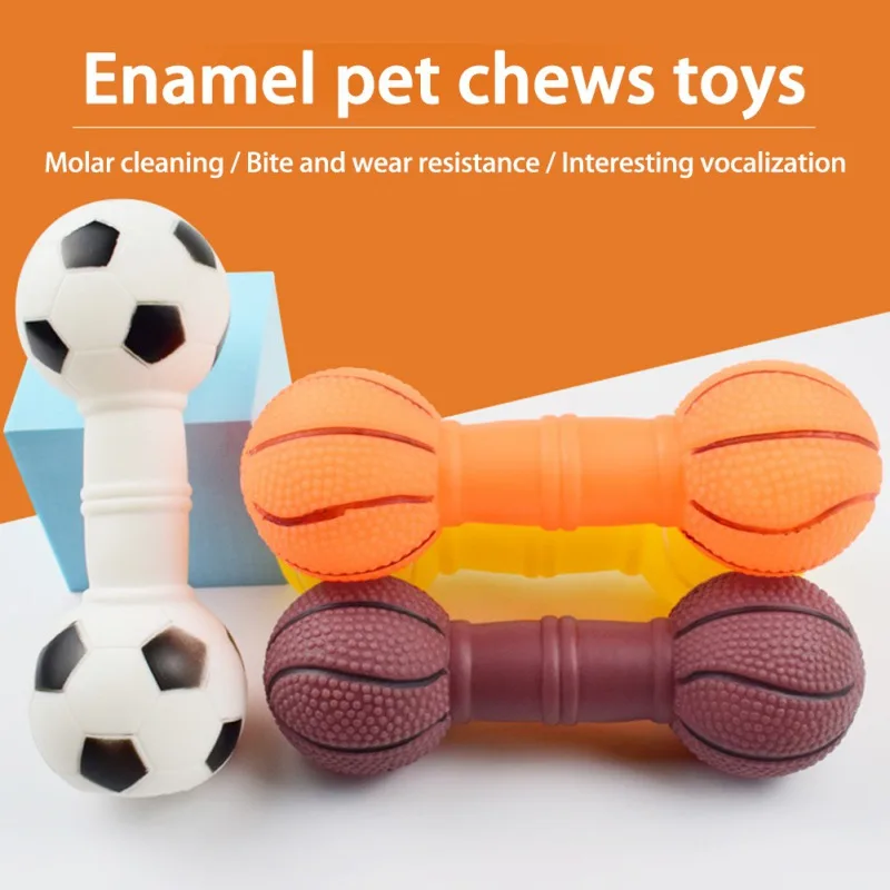 

Pet Dog Chew Toys Colorful Basketball Football Shape Toothbrush Cleaning Teeth Durable Molar Pet Dog Products