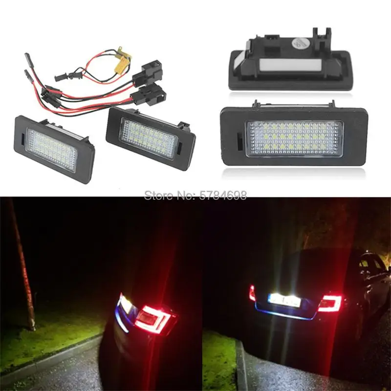 Лампа для освещения номерного знака светодиодсветодиодный 2 шт. Canbus без ошибок