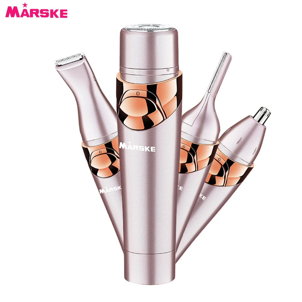 

4 in 1 Electric Eyebrow Trimmer Lady Shaver Face Hair Remover Rechargeable Eyebrow Shaper Women Painless Epilator Bikini Trimmer