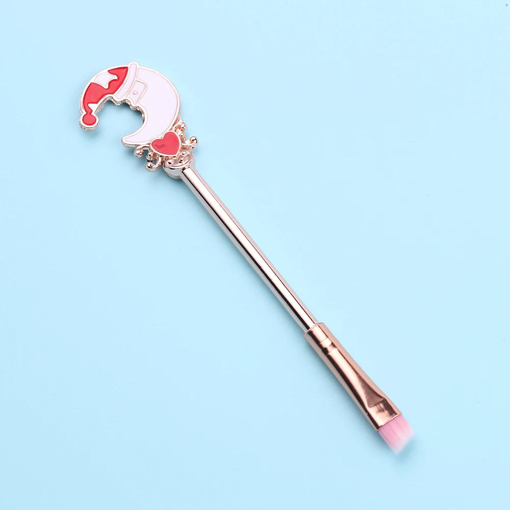 НОВАЯ РОЖДЕСТВЕНСКАЯ Кисть для макияжа Candy, милый мини-набор для макияжа с изображением оленя и конфет, шесть упаковок+ бархатная сумка