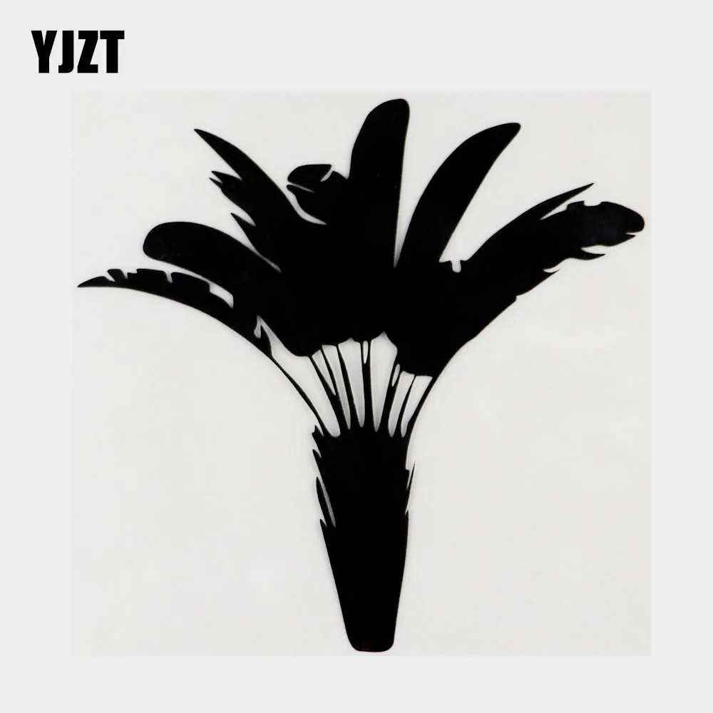 

YJZT 15,5 см × 14,9 см Модный автомобильный Стайлинг виниловый автомобильный стикер с растениями и цветами черная/серебряная наклейка 18B-0322