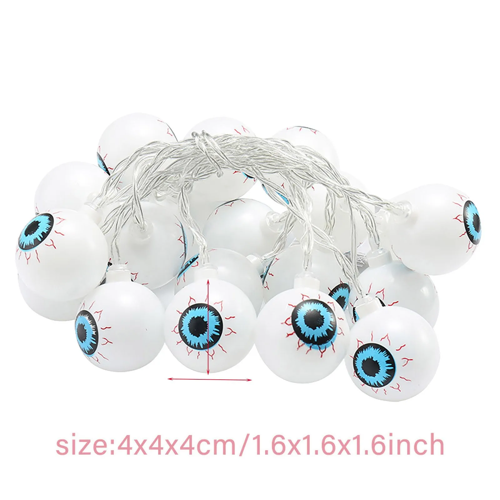 

Halloween Eyeball Light String Halloween Decoration Lights With 20 LED Beads Party Lighting for Home Stairs Holiday Decorations