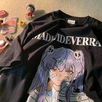 japanese anime goth short sleeve t shirts women harajuku kawaii sweet girl print femme t shirt aesthetic oversized clothes tops