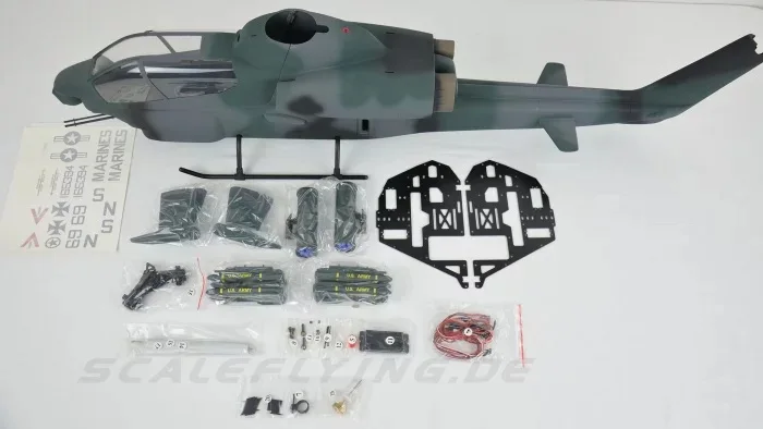 Фузеляж 500 размера для радиоуправляемого вертолета полностью окрашенный в