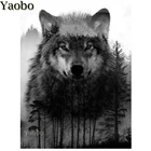 5D алмазная живопись волка, фэнтези, лес, пейзаж, алмазная вышивка своими руками, Набор для вышивки крестиком, Алмазная мозаика, полное сверление, квадратный Декор