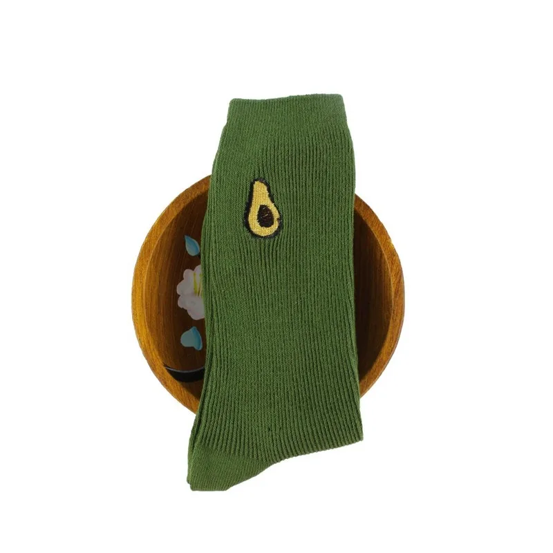 Носки женские Харадзюку Jeseca банановые вишневые персиковые носки с вышивкой из