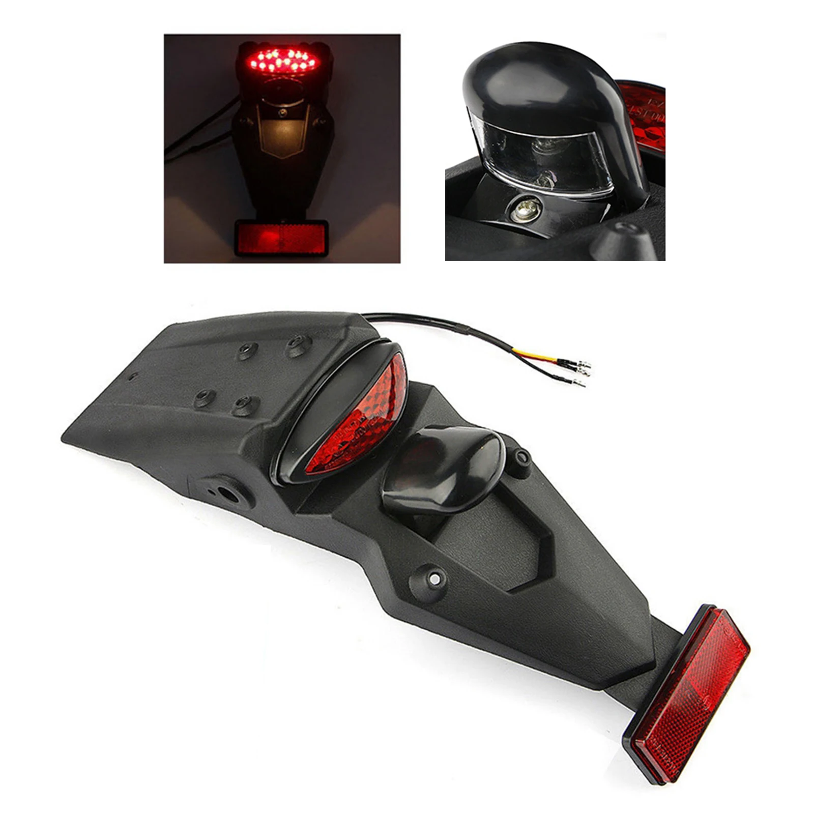 

Motorcycle Rear Mudguard with LED Tail Light fits for Honda,Low Power Consumption
