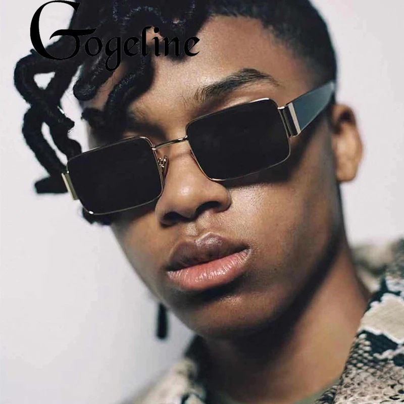 

Новые модные квадратные металлические мужские и женские солнцезащитные очки UV400 с защитой от УФ-лучей, красные и зеленые линзы, Летний стиль...