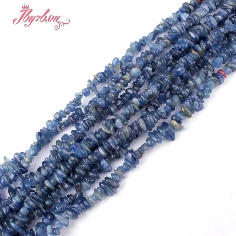Природный 4 7 мм Freeform довольно Синий Кианит Spacer Свободные Бусины и бисер 15 &quotдля DIY