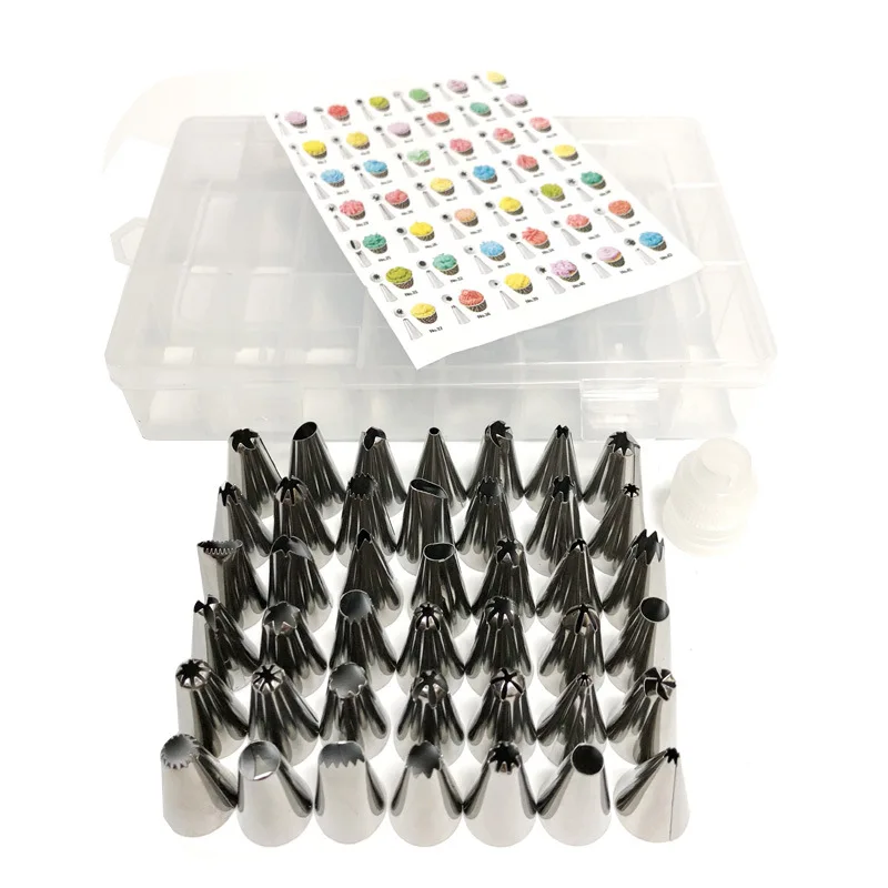 

42 Head MountedCookies Flower Mounting Device Baking Mounting Tools Playing Pattern Modeling with Storage Box Clean and Hygienic