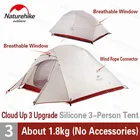 Naturehike Upgrade Cloud Up 3 палатка для кемпинга 3 человека портативная уличная туристическая Ультралегкая походная палатка 20D210T непромокаемая дышащая