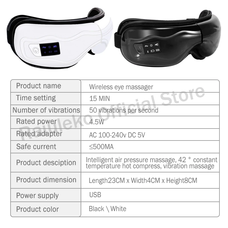 Массажер для глаз Электрический беспроводной с зарядкой от USB|Глаза массаж