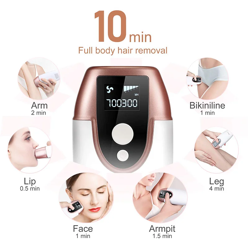 

Professional IPL Hair Removal System for Women and Men Permanent Painless UPGRADE 700000 Flashes Electric Hair Remover Device