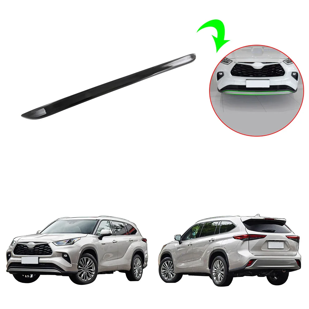 

Car Exterior Accessories Gloss Black Car Front Bumper Trim For Toyota Highlander 2021