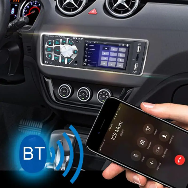 

Автомобильный мультимедийный проигрыватель, 1 DIN, 3,8 дюйма, IPS дисплей, USB, TF, AUX-in, FM, радио, 7 кнопок с подсветкой