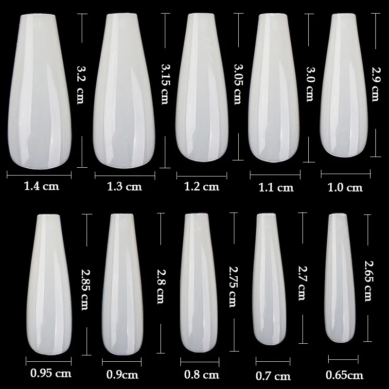 

GAM-BELLE 100Pcs Candy Colors Fake Nails Matte Long Ballerina Artificial Nail Tips Extension Fingernails Nail Decor Manicure Tip