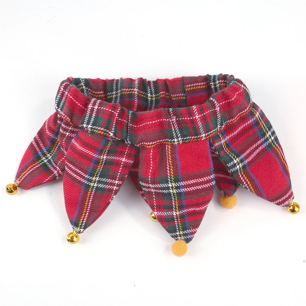 

New pet bibs, dogs, cats, Christmas bells, collars, festive lace accessories, scarves