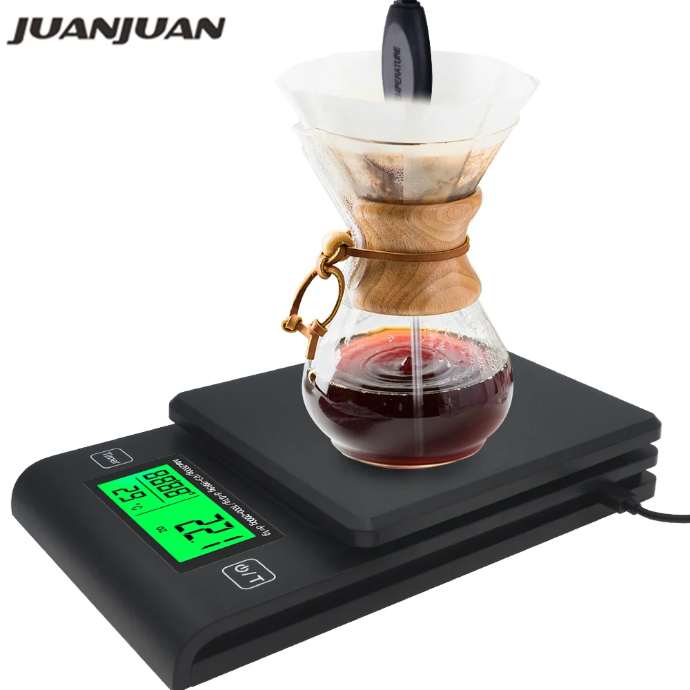 2000 г 1 цифровые кофейные весы кухонные ювелирные изделия Вес с таймером Высокая