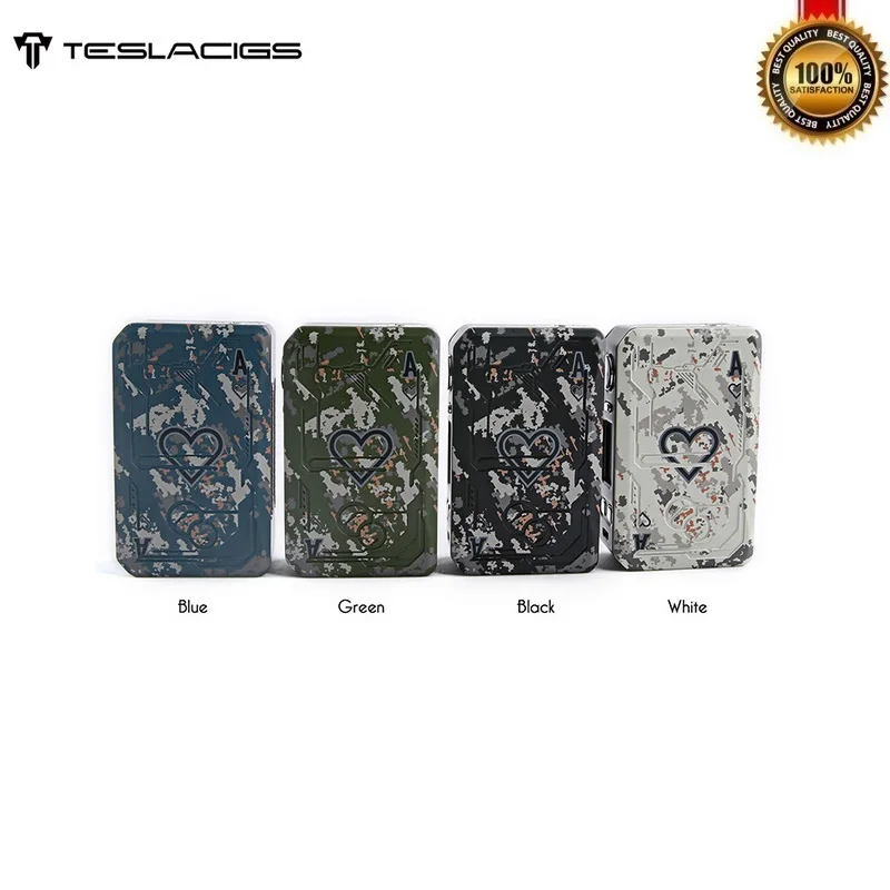 Оригинальный Tesla Poker 218 TC Box Mod Вт Питание от двух 18650 батарей Teslacigs Vape 510 резьба Fit